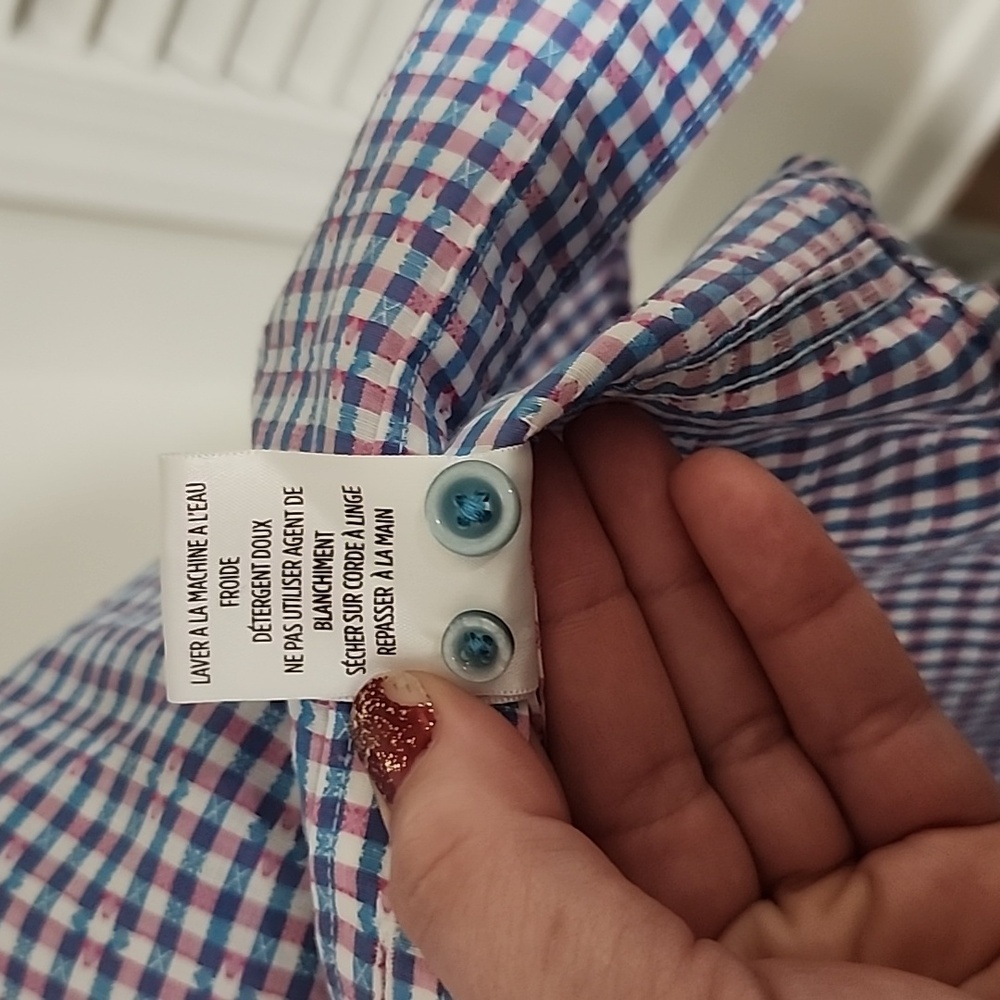 Gingham Robert Graham Button Down 4x - image 5